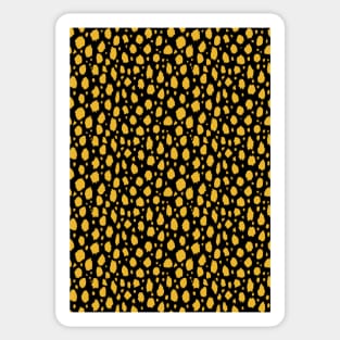 Black and Yellow Spot Dalmatian Pattern Sticker